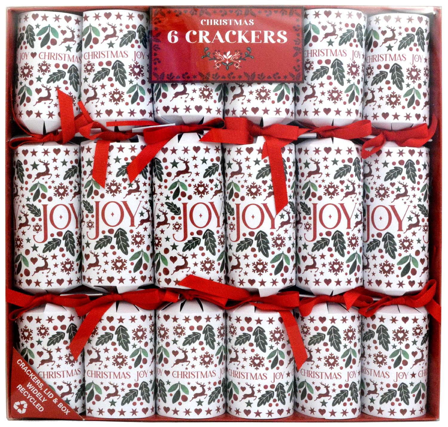 Picture of 6 Dinnerware Christmas Crackers Christmas Joy