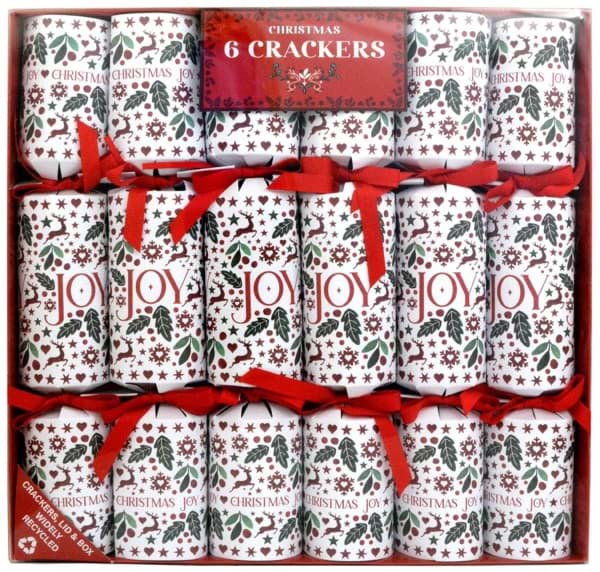 Bild von 6 Dinnerware Christmas Crackers Christmas Joy
