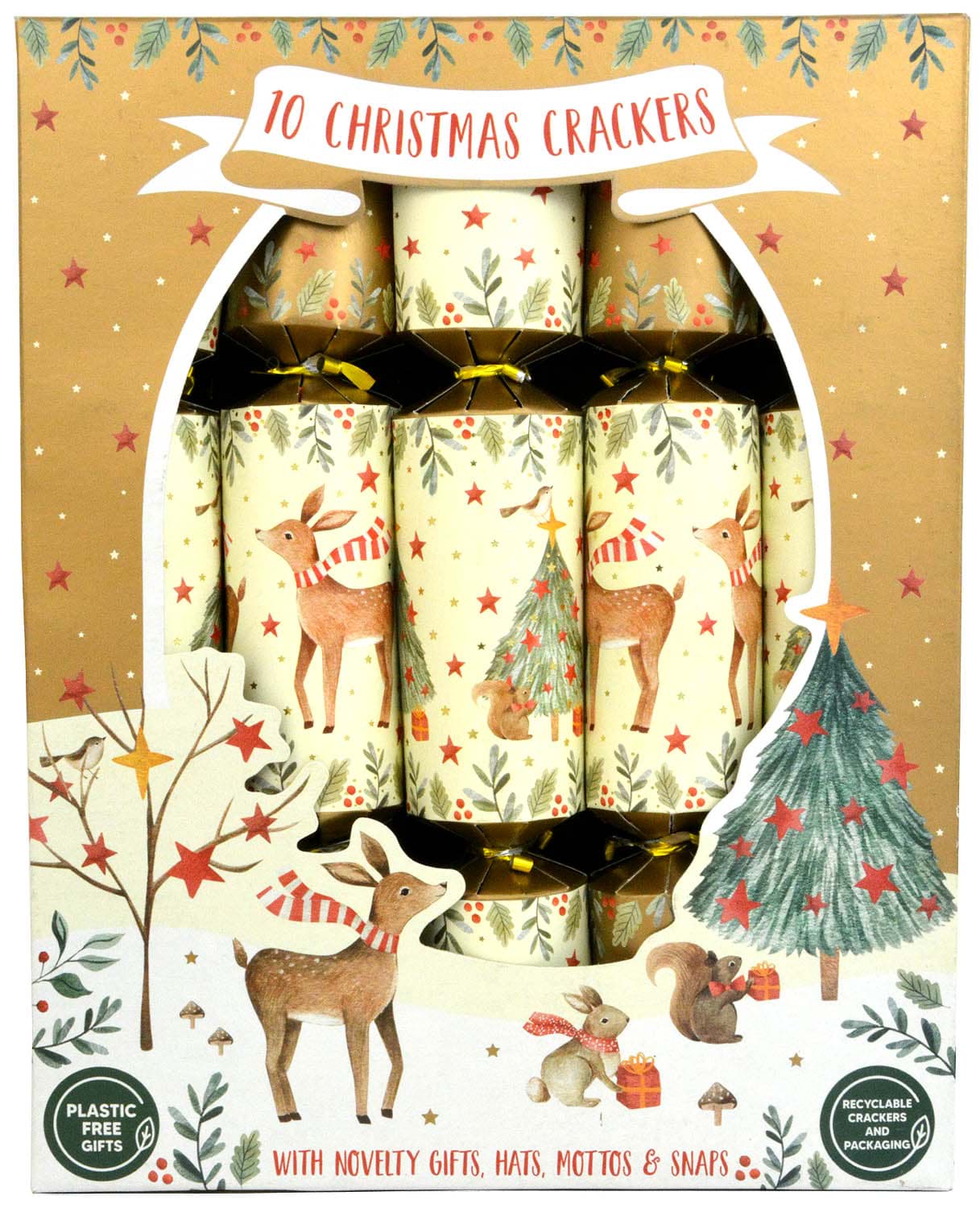 Picture of 10 Family Christmas Crackers Deer
