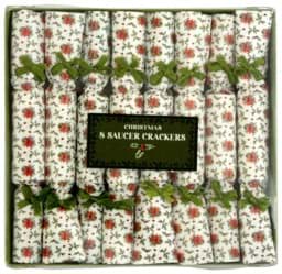 Bild von Harvey & Mason 8 Saucer Crackers Green Joy & Holly