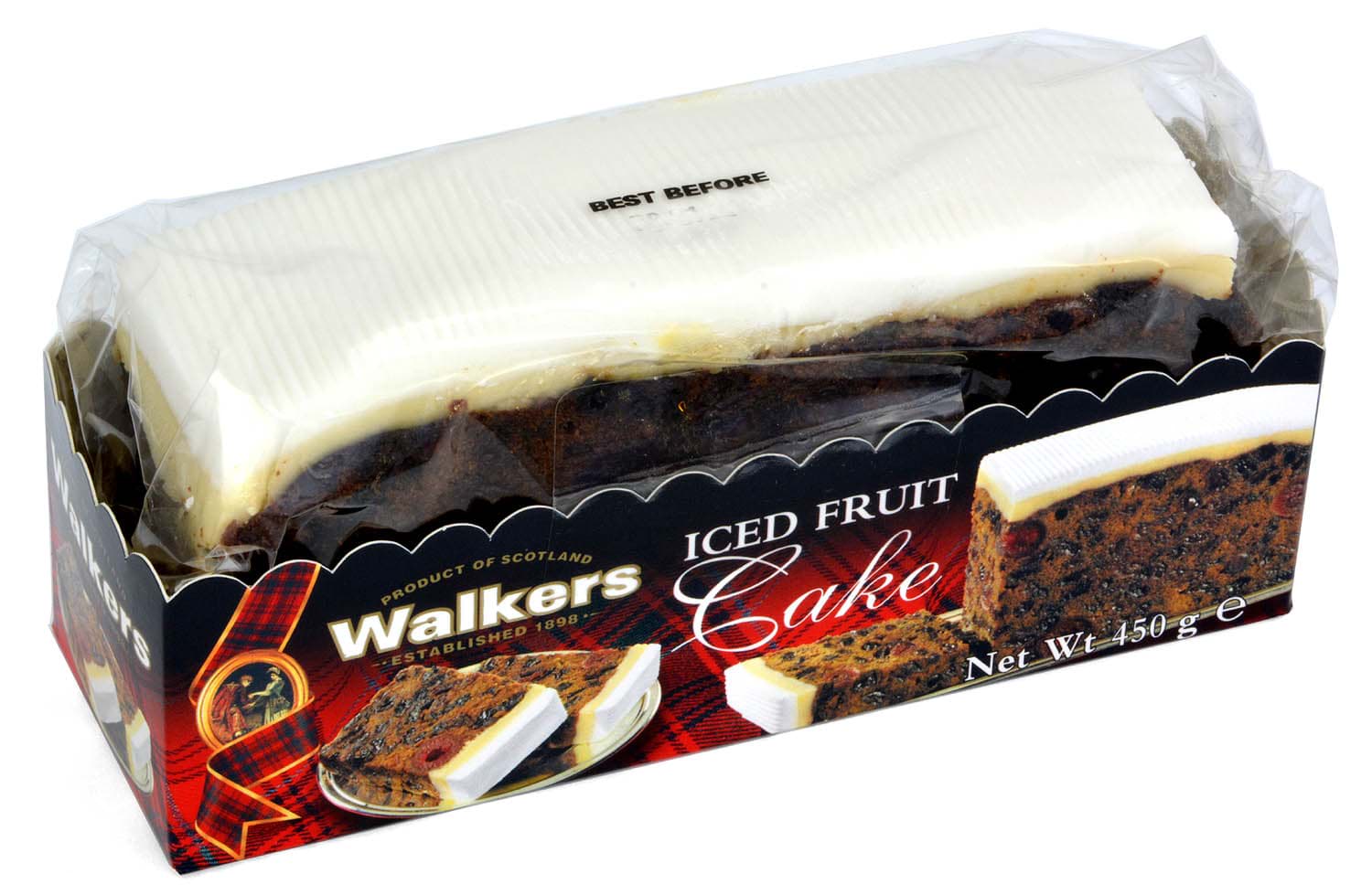 Picture of Walkers Iced Fruit Cake 450g