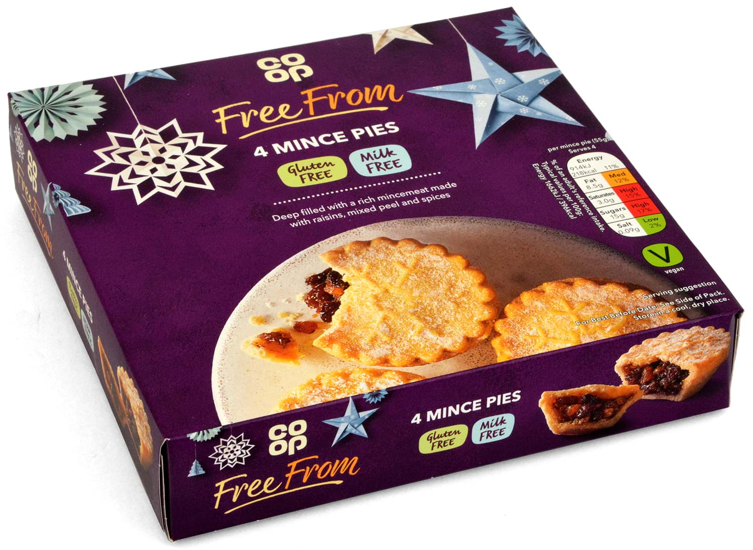 Bild von Co-op Free From 4 Mince Pies 220g