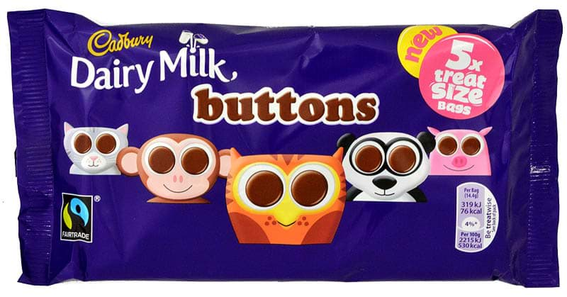 Bild von Cadbury Buttons 5x Treatsize Bag 70g