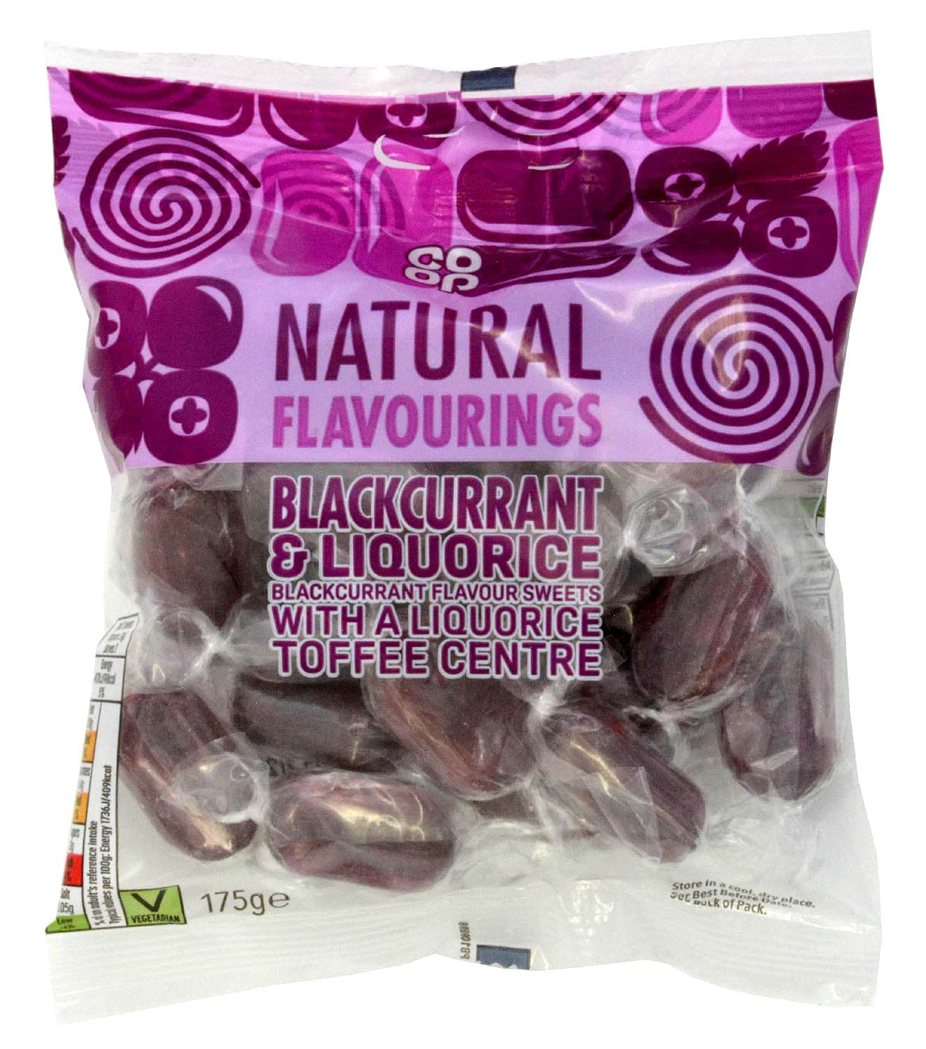 Bild von Co-op Blackcurrant & Liquorice Sweets 175g