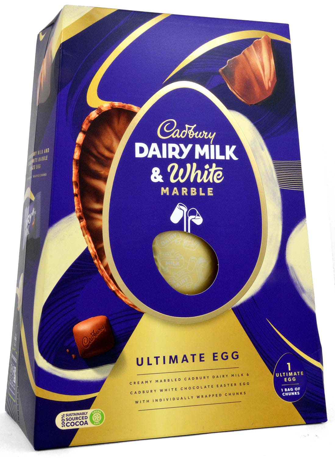 Michelles Specialities. Cadbury Ultimate Dairy Milk & White Marble Egg 372g