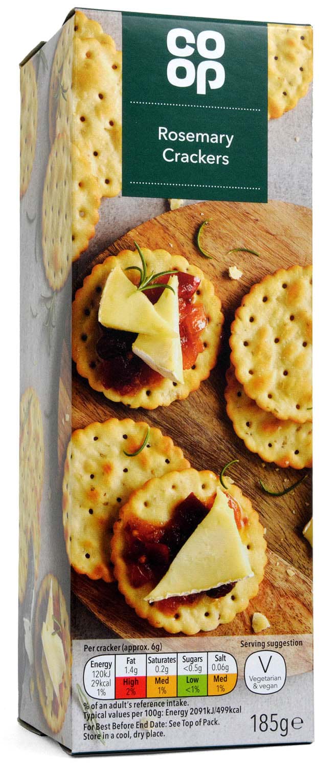 Michelles Specialities. Coop Rosemary Crackers 185g