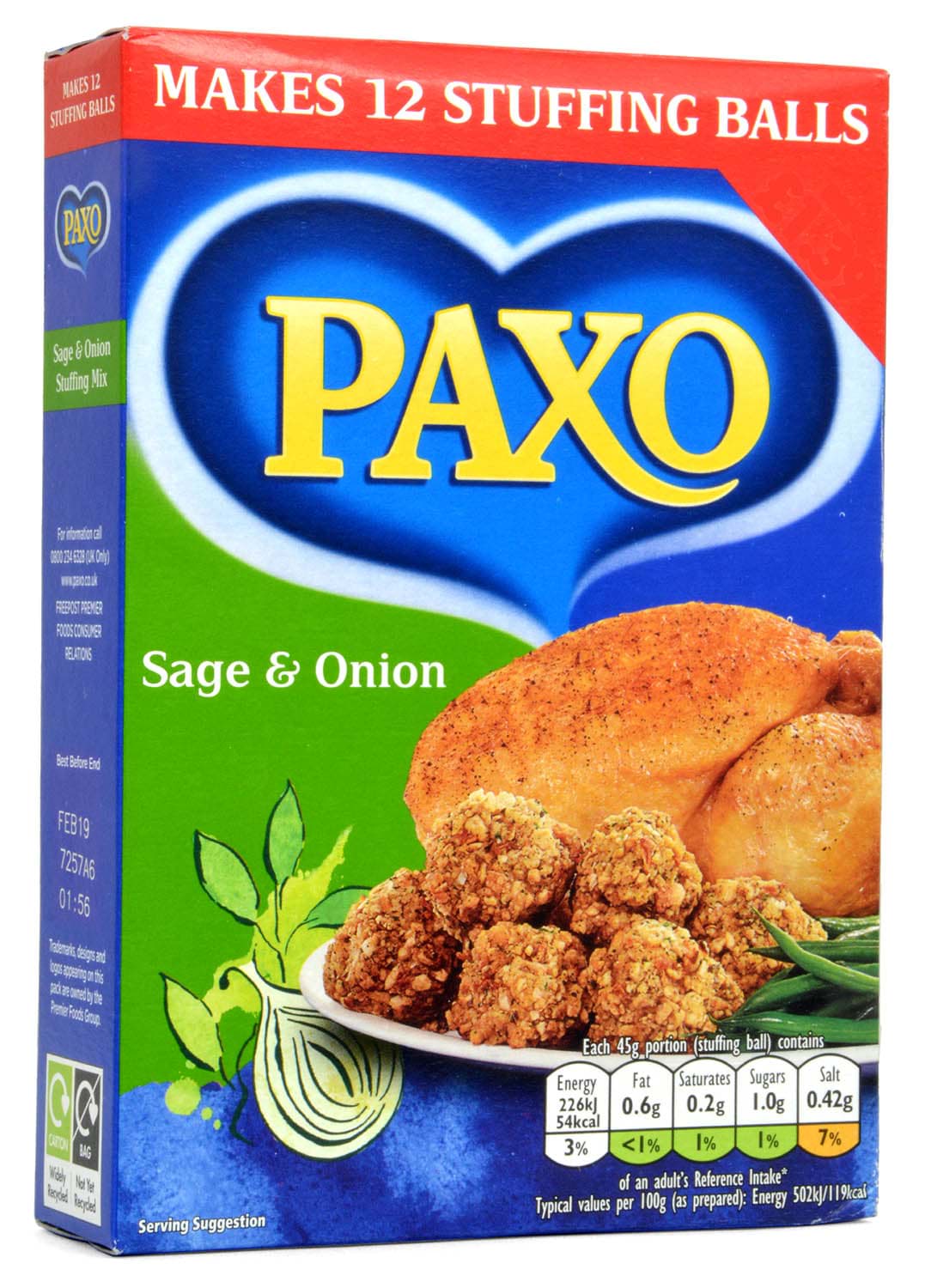 Picture of Paxo Sage & Onion Stuffing 170g