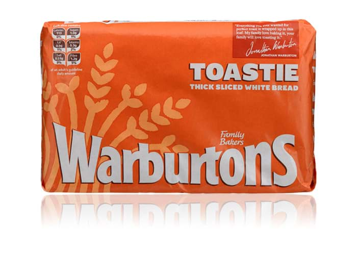 Bild von Warburtons Toastie White Bread 800g