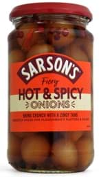 Bild von Sarsons Hot & Spicy Pickled Onions 460g