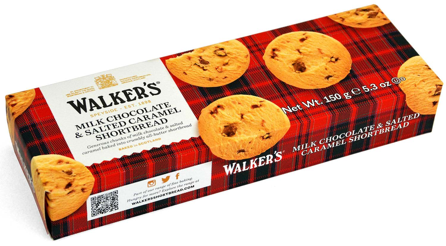 Bild von Walkers Salted Caramel & Milk Chocolate Chunk Shortbread 150g