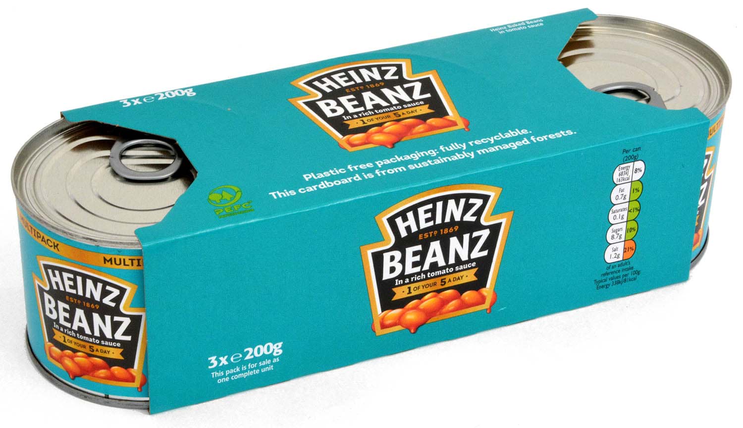 Bild von Heinz Beanz 3 x 200g Gebackene Bohnen
