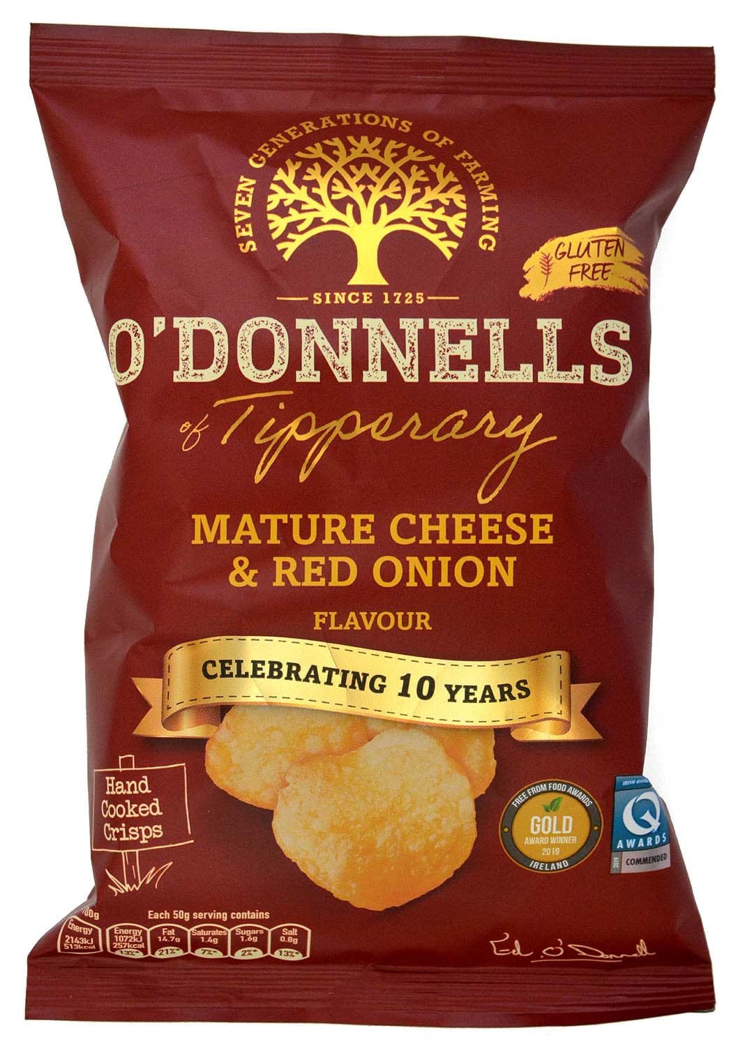 Bild von O'Donnells Mature Cheese & Red Onion Crisps 44g