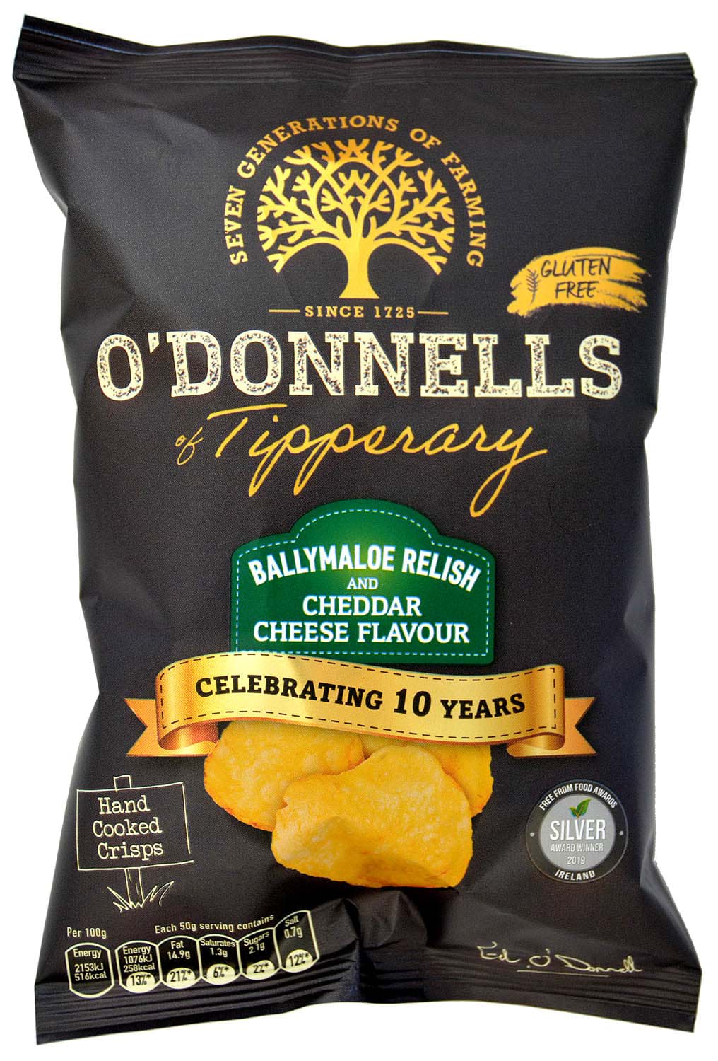Bild von O'Donnells Ballymaloe Relish and Cheddar Crisps 44g