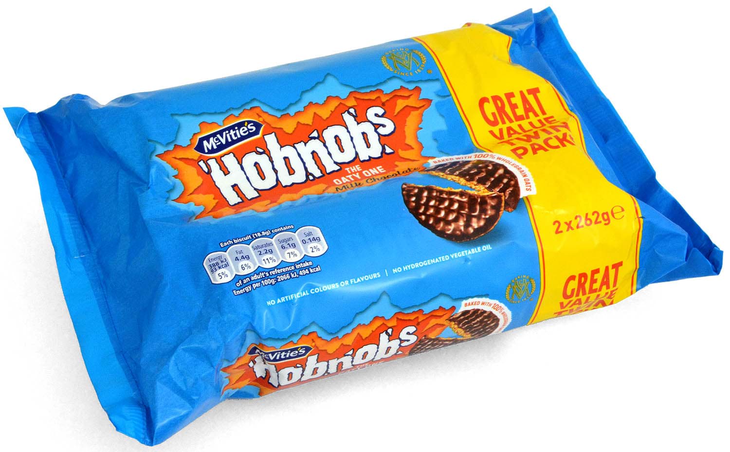 Bild von McVities Milk Choc Hobnobs Twin Pack 2 x 262g