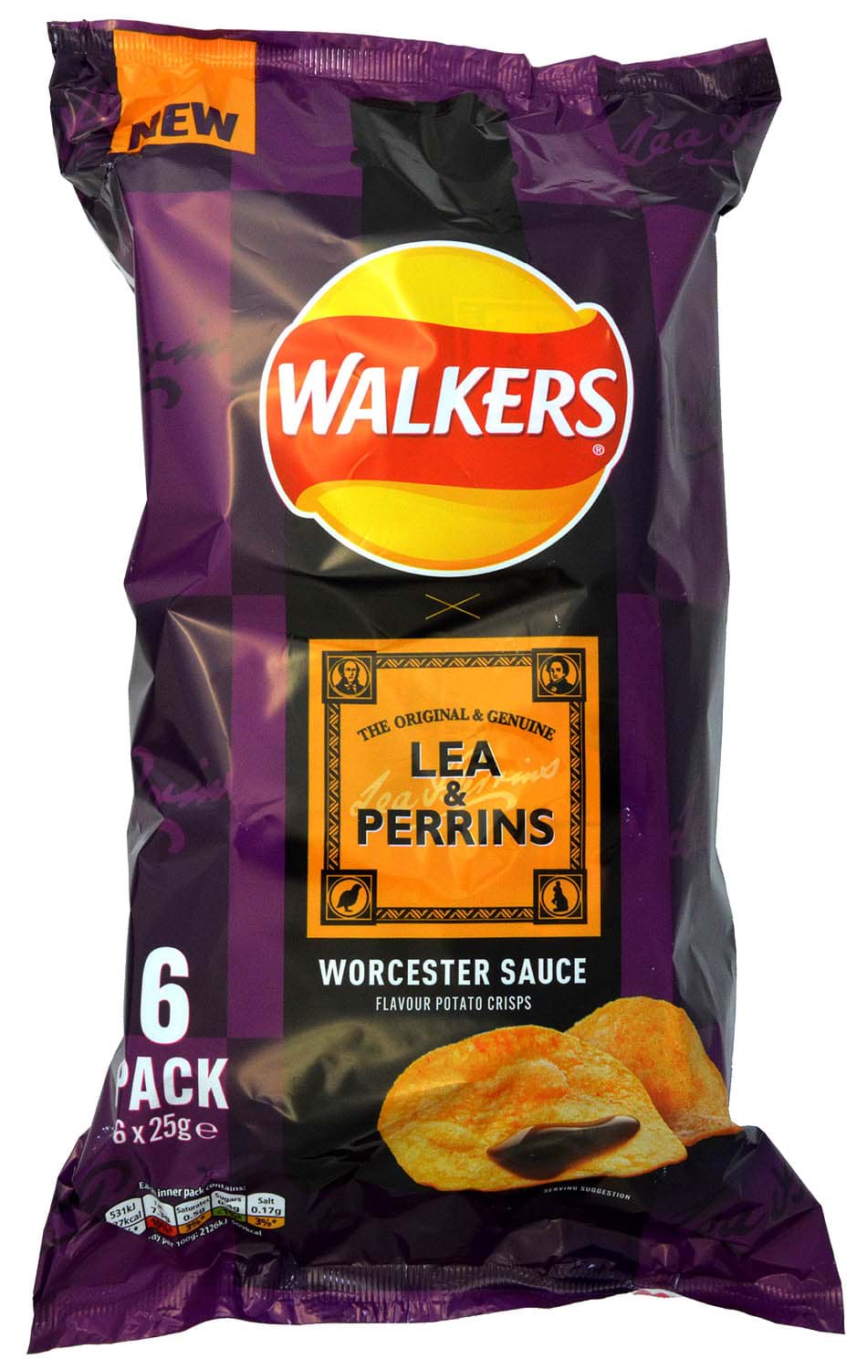 Bild von Walkers Worcester Sauce, 6 x 25g Pack