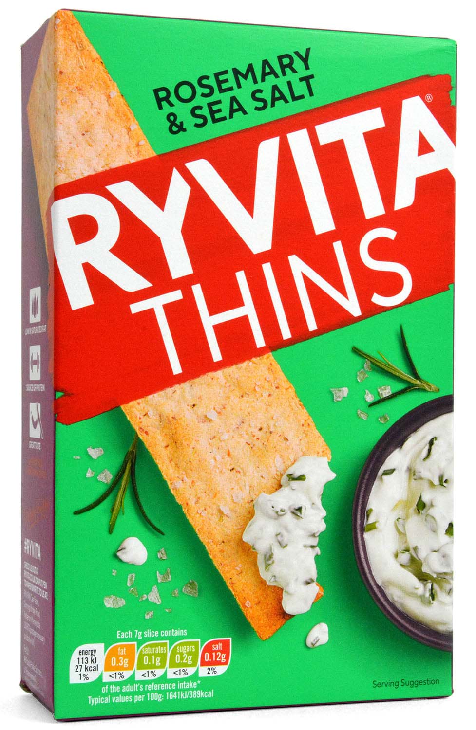 Bild von Ryvita Thins Rosemary & Sea Salt 125g