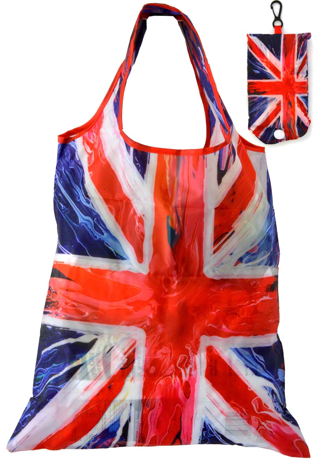 Bild von Union Jack Spin Painting Faltbare Tragetasche