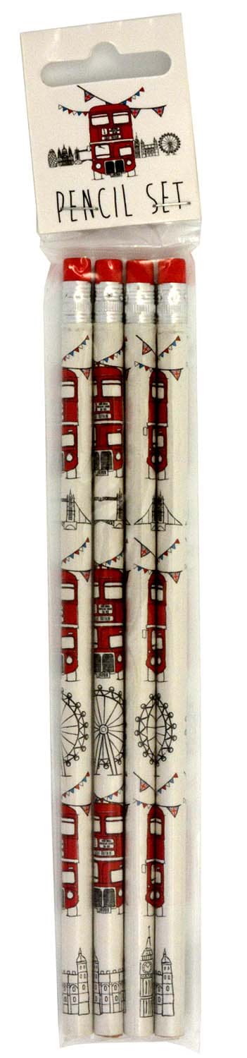 Bild von 4er-Bleistift-Set "Sketchy London Bus