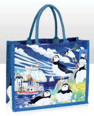 Bild von Puffins Jute Tote Bag