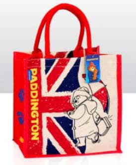 Bild von Paddington Bear Union Jack Jute Tote Bag