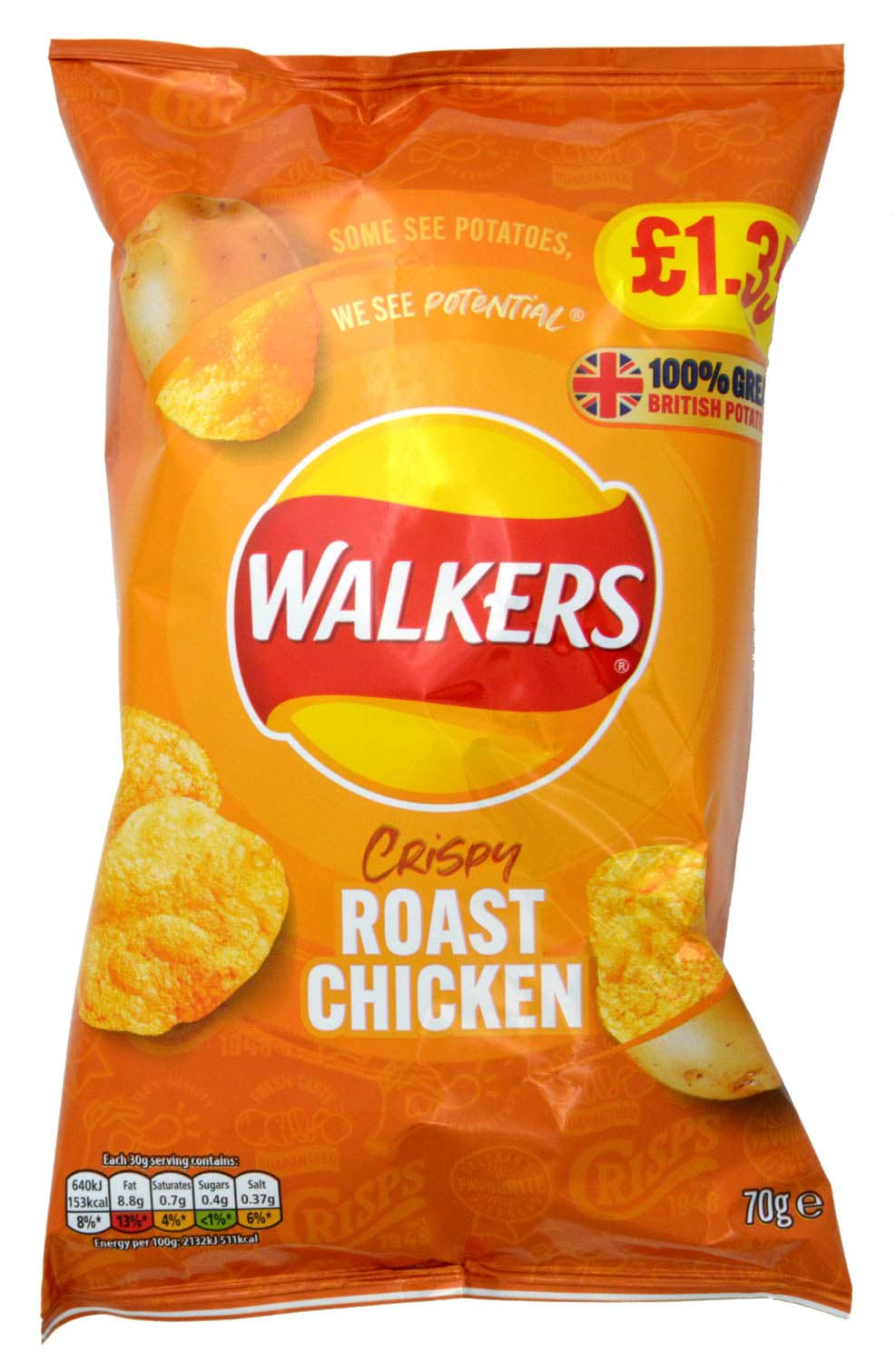Bild von Walkers Roast Chicken Crisps 70g