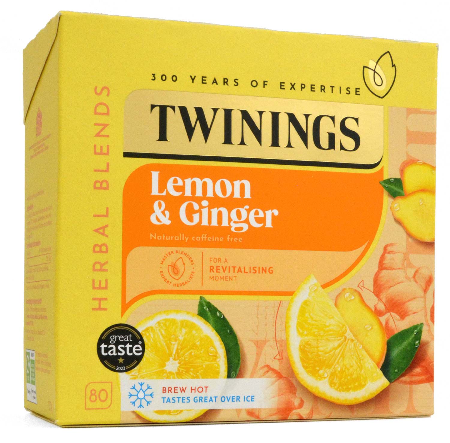 Bild von Twinings Lemon & Ginger Flavour Tee 80 Beutel