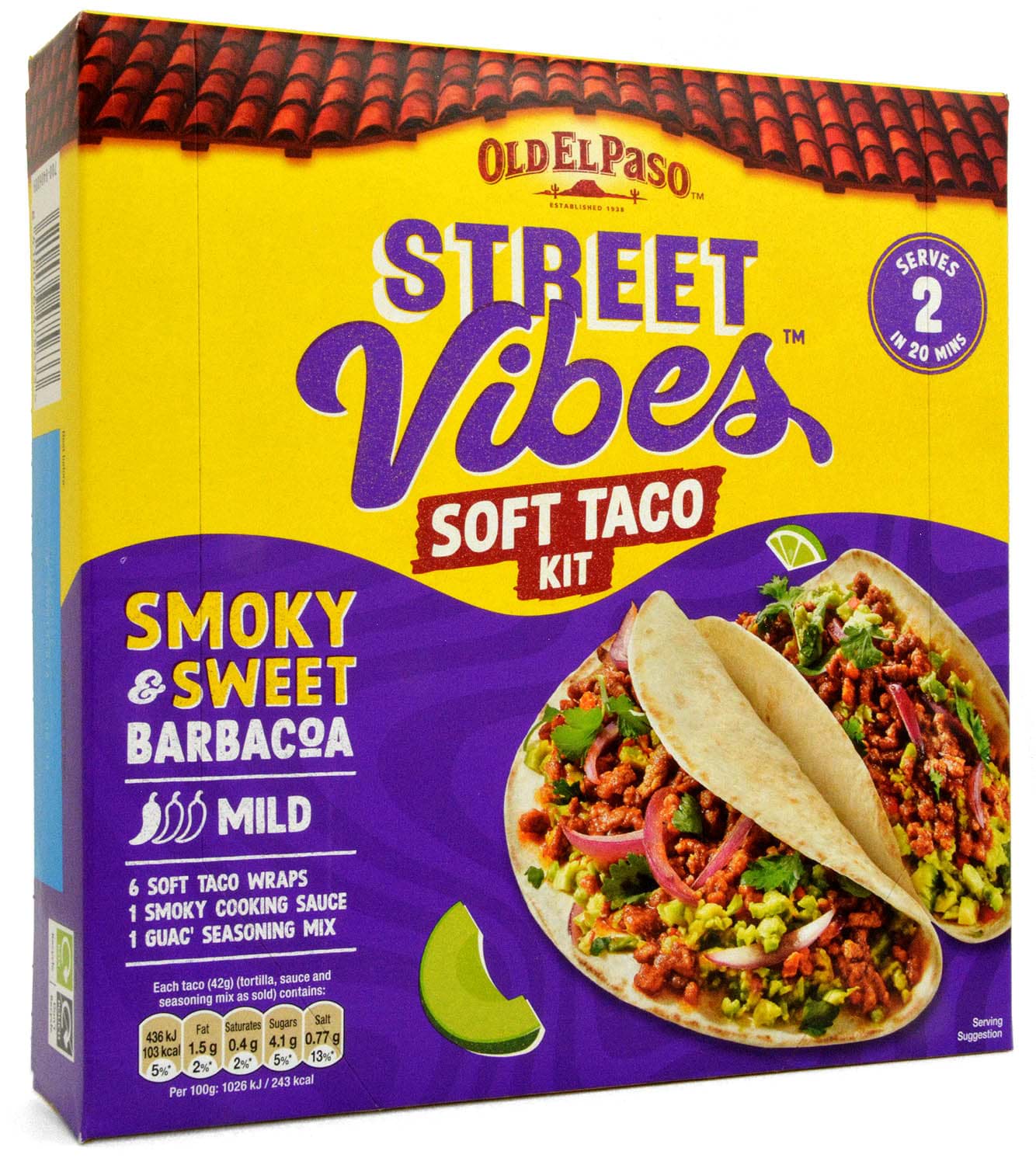 Bild von Old El Paso Soft Taco Kit Smoky & Sweet Barbacoa 255g