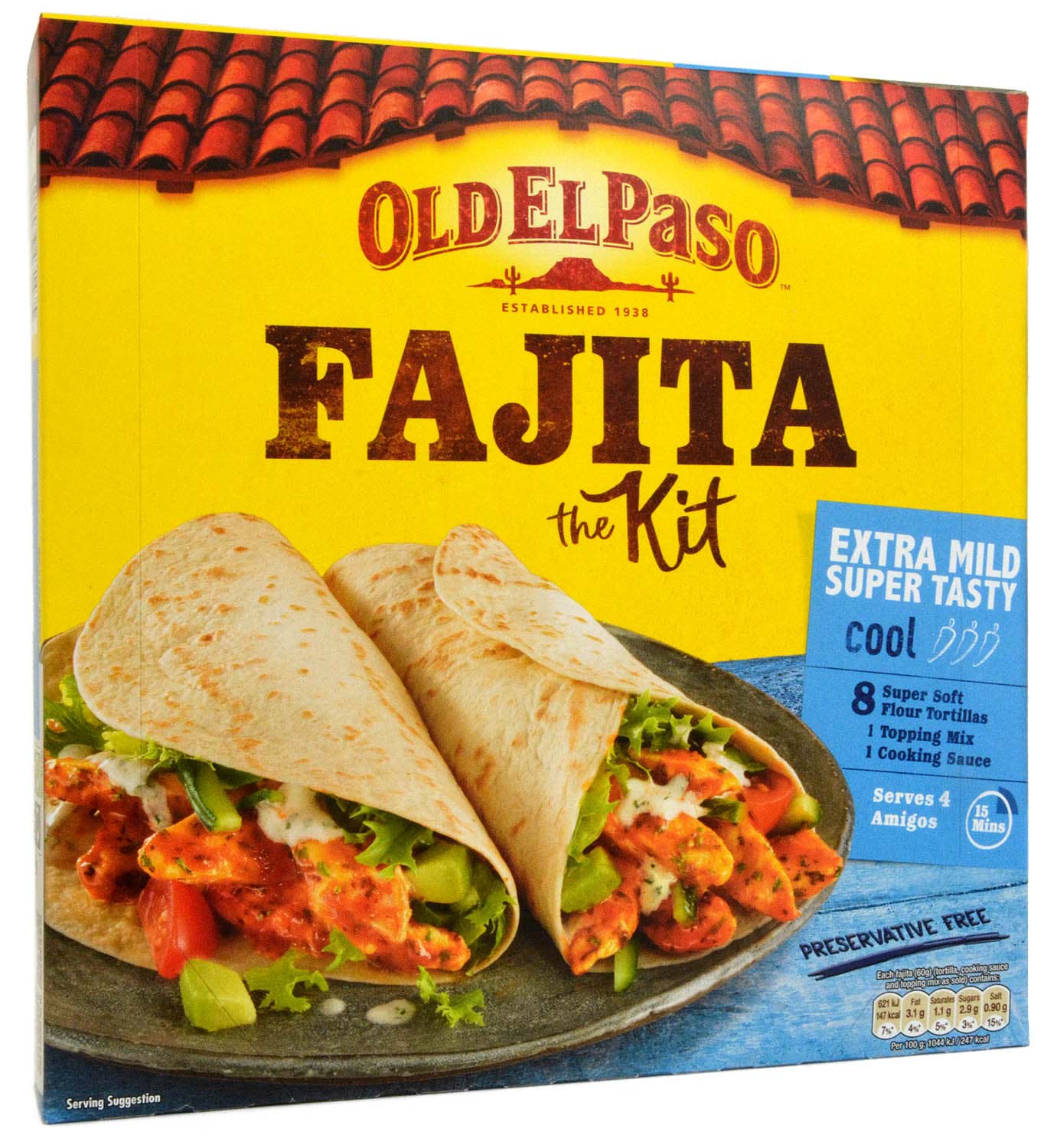 Bild von Old El Paso Fajita Kit Mild Extra Mild Super Tasty 476g