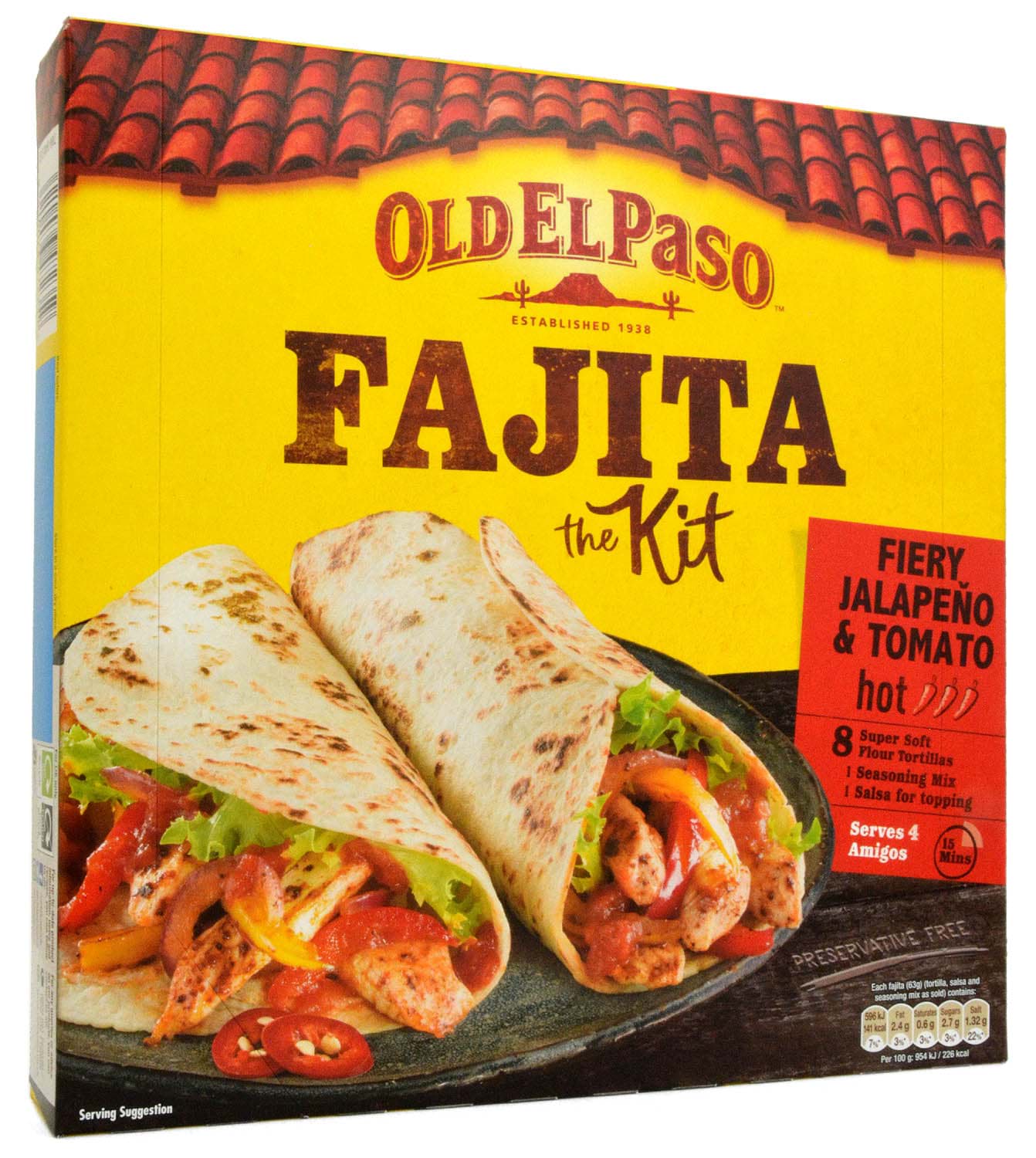Bild von Old El Paso Fajita Kit Mild Fiery Jalapeno & Tomato 500g