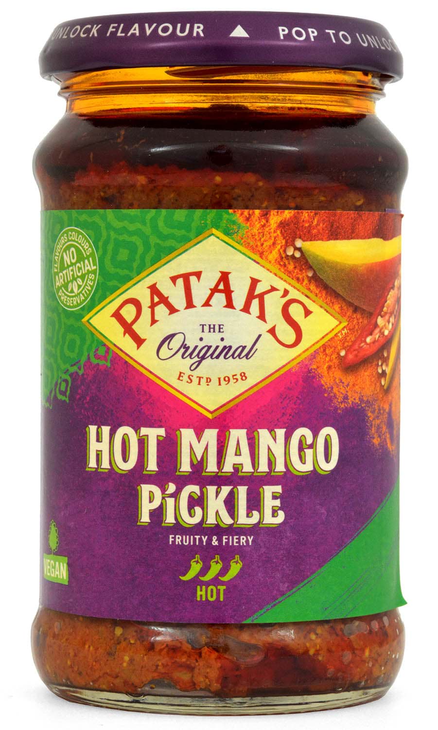 Bild von Pataks Hot Mango Pickle 283g