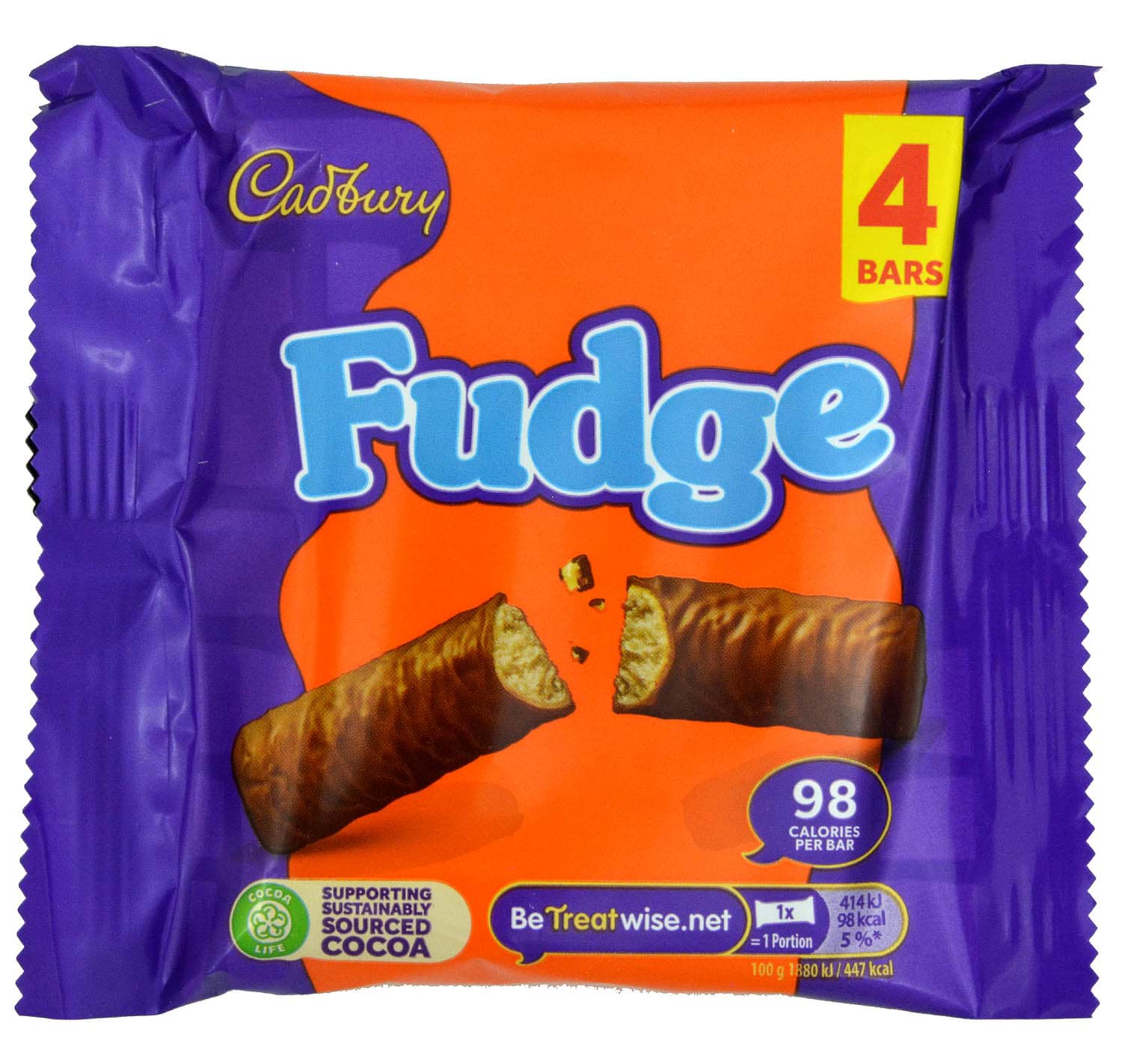 Bild von Cadbury Fudge 4 Bars Multipack 88g