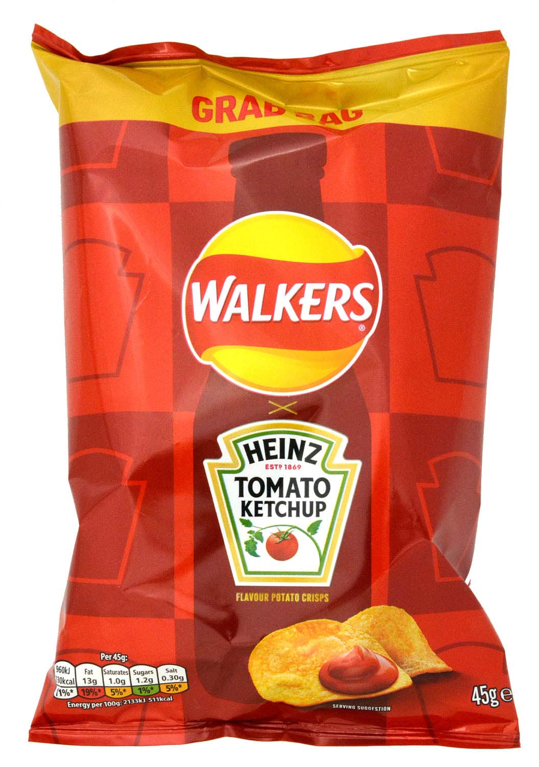 Bild von Walkers Heinz Tomato Ketchup Crisps 32 x 45g