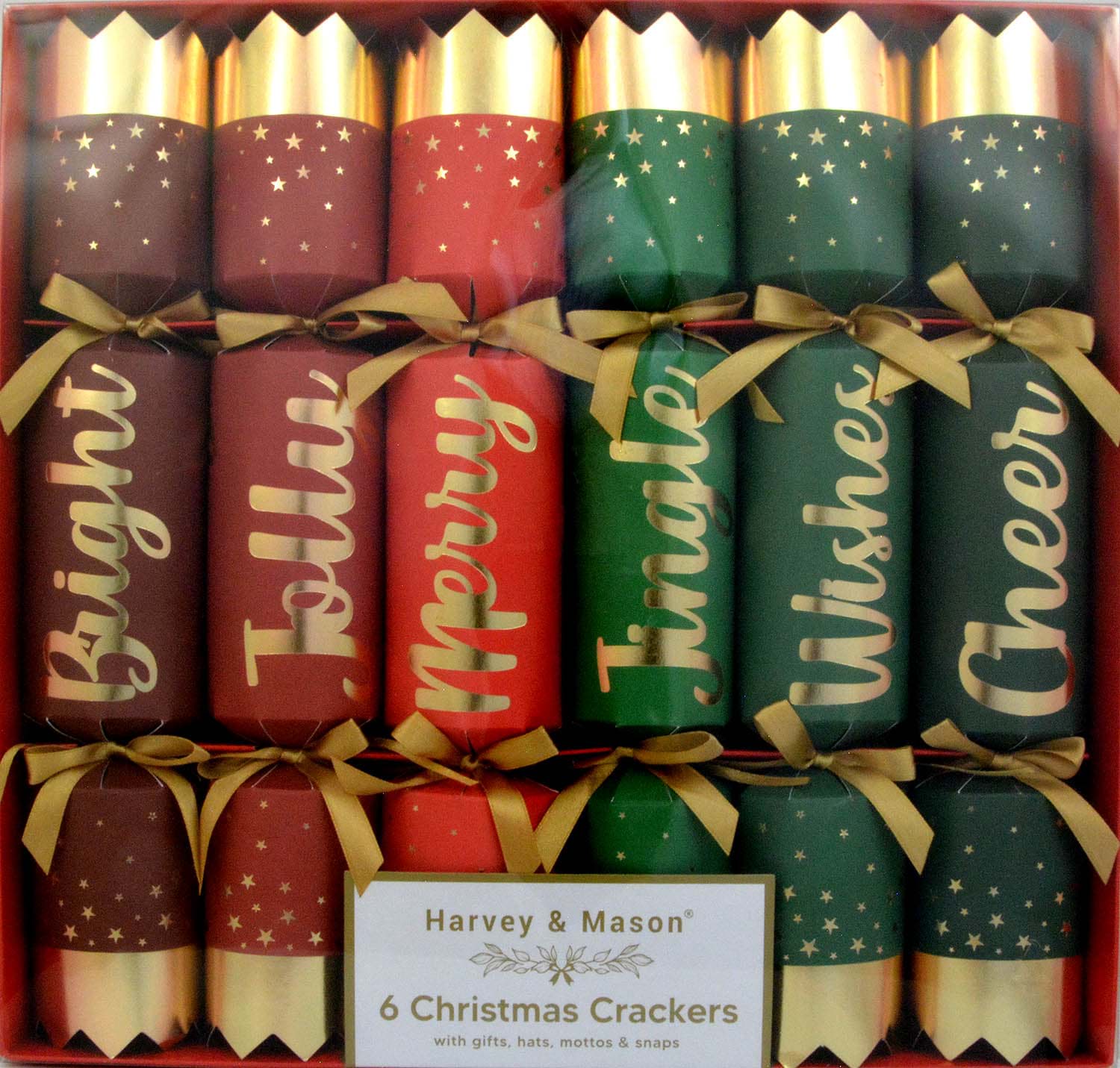 Bild von Harvey & Mason 6 Christmas Crackers Trend Script