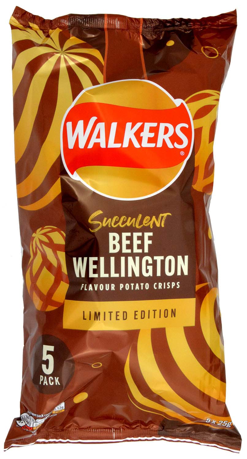 Bild von Walkers Succulent Beef Wellington Crisps 5x25g