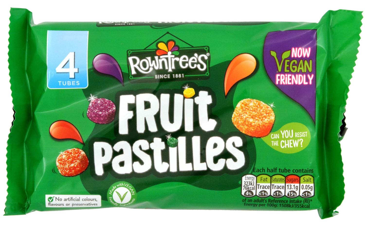 Bild von Rowntrees Fruit Pastilles 4 Rolls à 41g