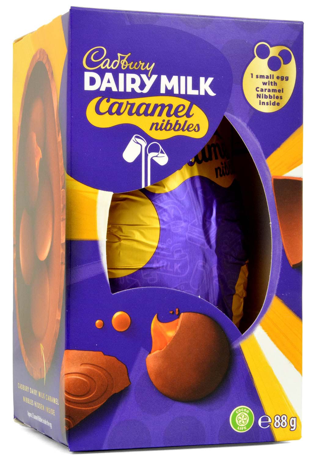 Bild von Cadbury Small Dairy Milk Caramel Nibbles Egg 88g