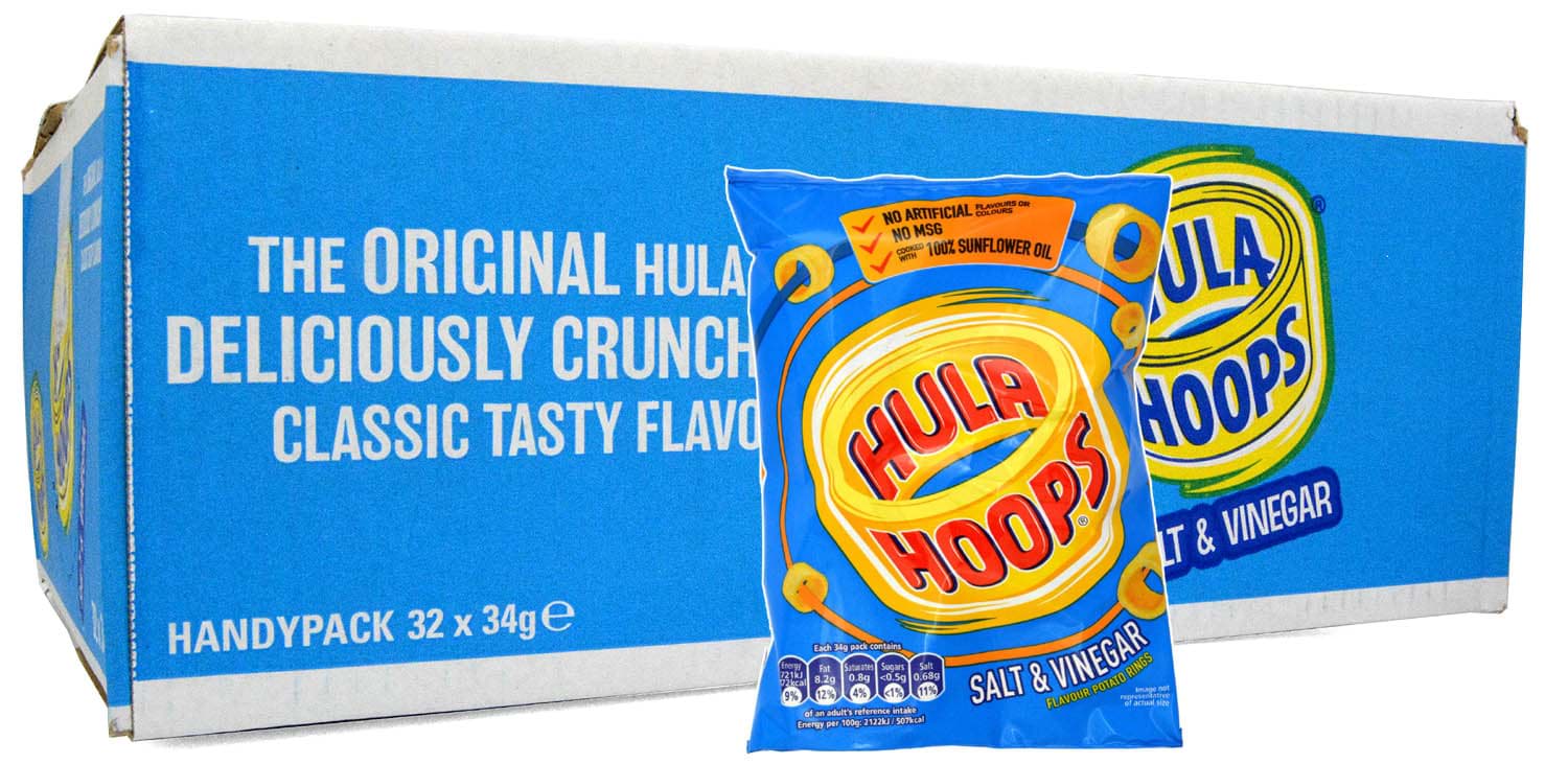 Bild von KP Hula Hoops Salt & Vinegar 32 x 34g