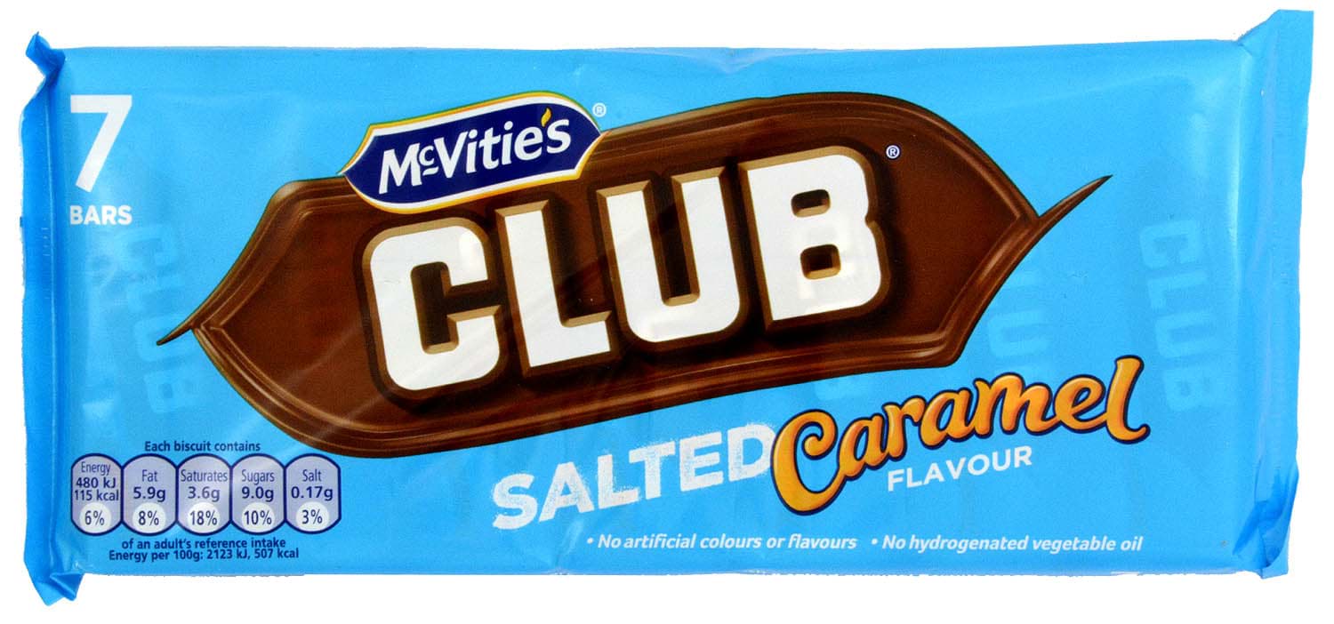 Bild von McVities Club Salted Caramel 7 Riegel 154g MHD 25/04/26