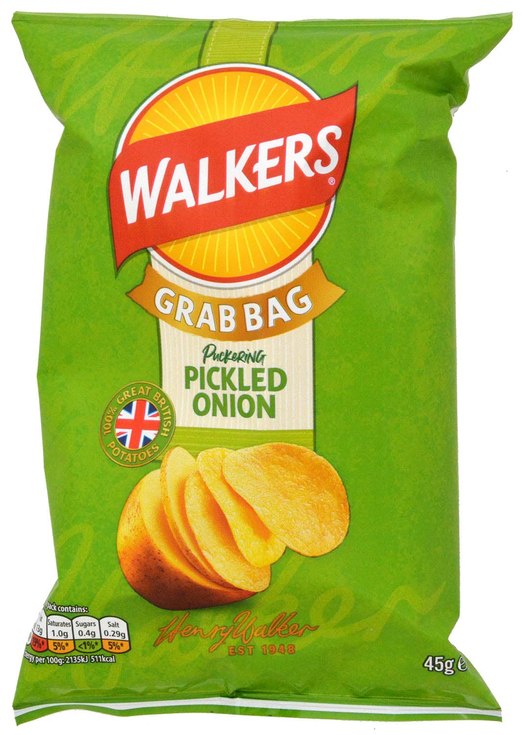 Bild von Walkers Pickled Onion 45g Grab Bag
