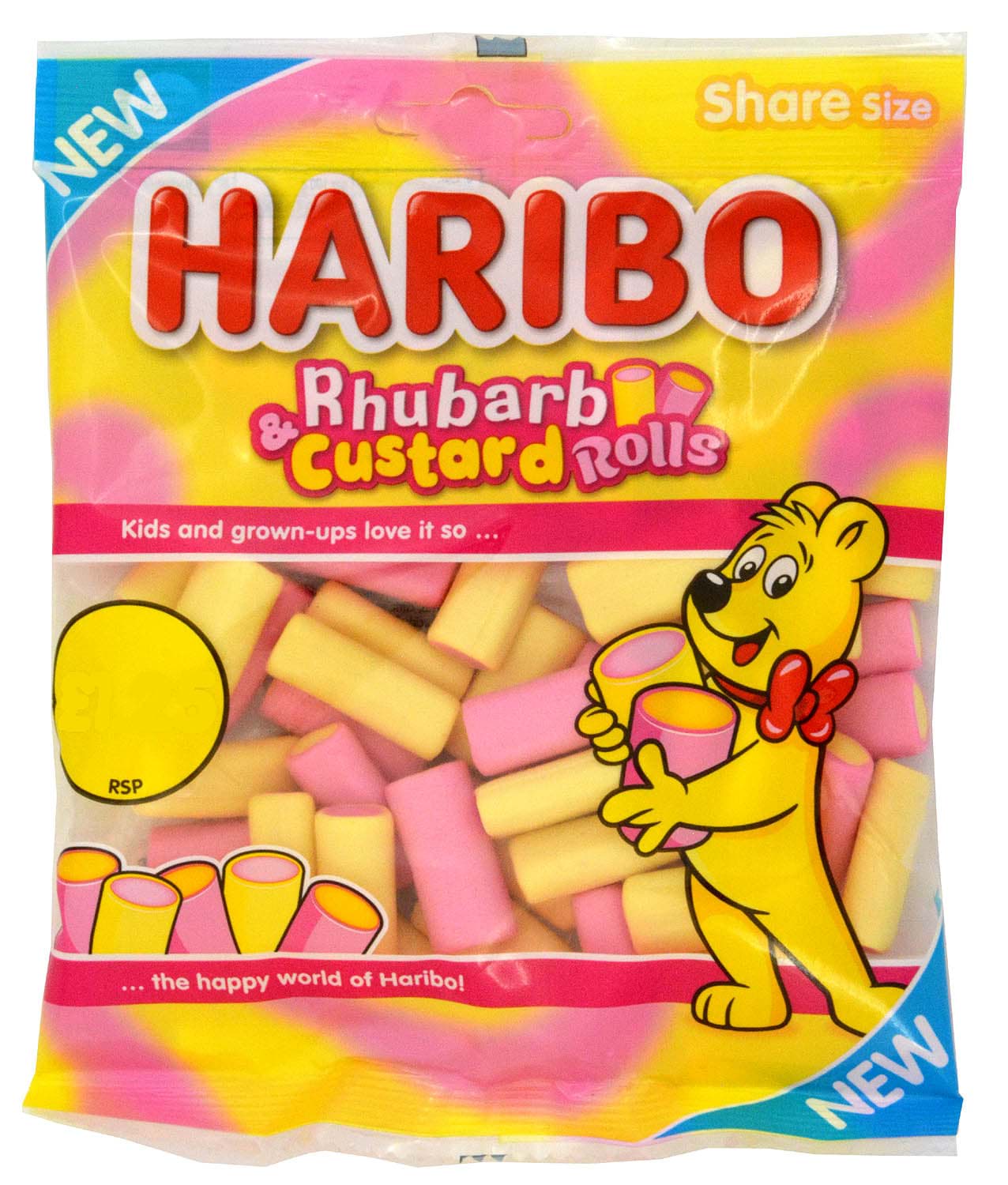 Bild von Haribo Rhubarb & Custard Rolls 140g