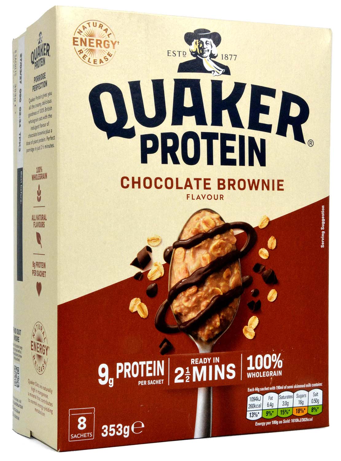 Quaker Protein Chocolate Brownie 353g
