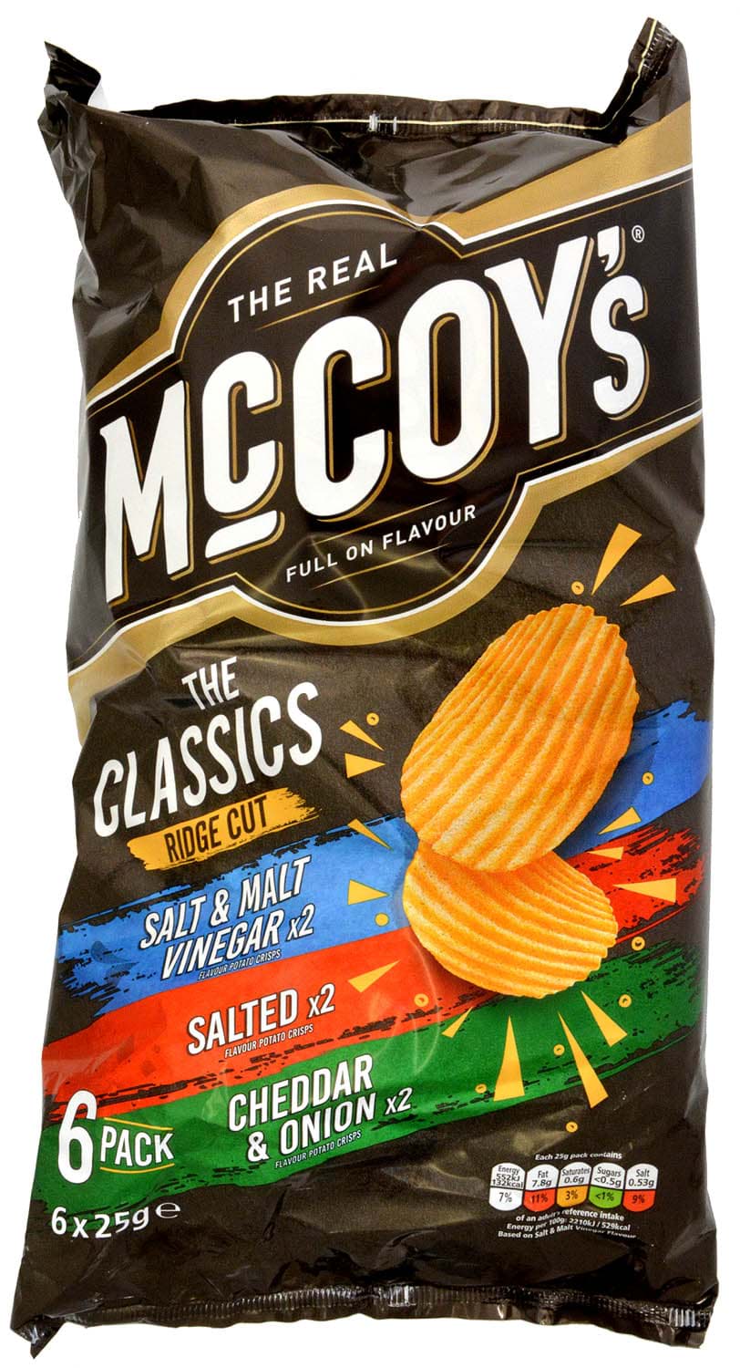 McCoys Ridge Cut Classics Variety Crisps 6 x 25g