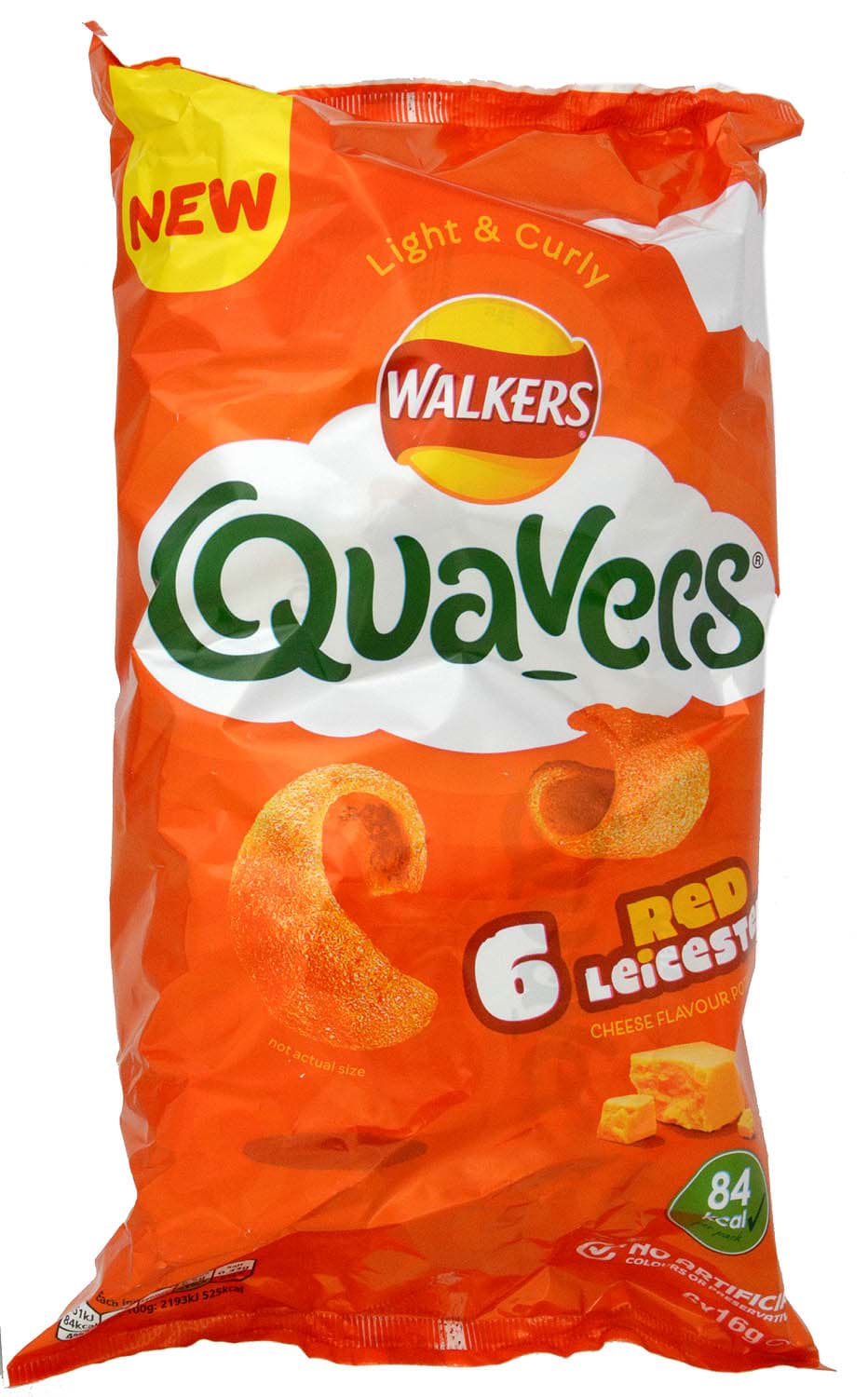 Walkers Quavers Red Leicester 6 x 16g