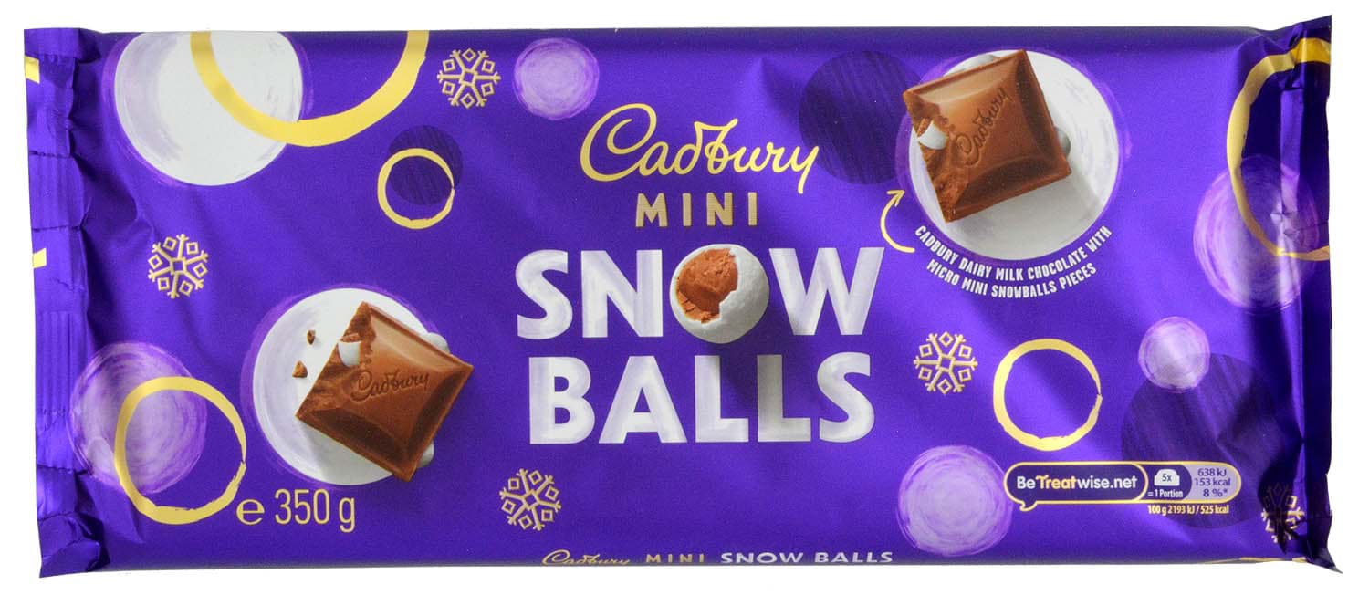 Cadbury Dairy Milk Mini Snowballs Bar 350g