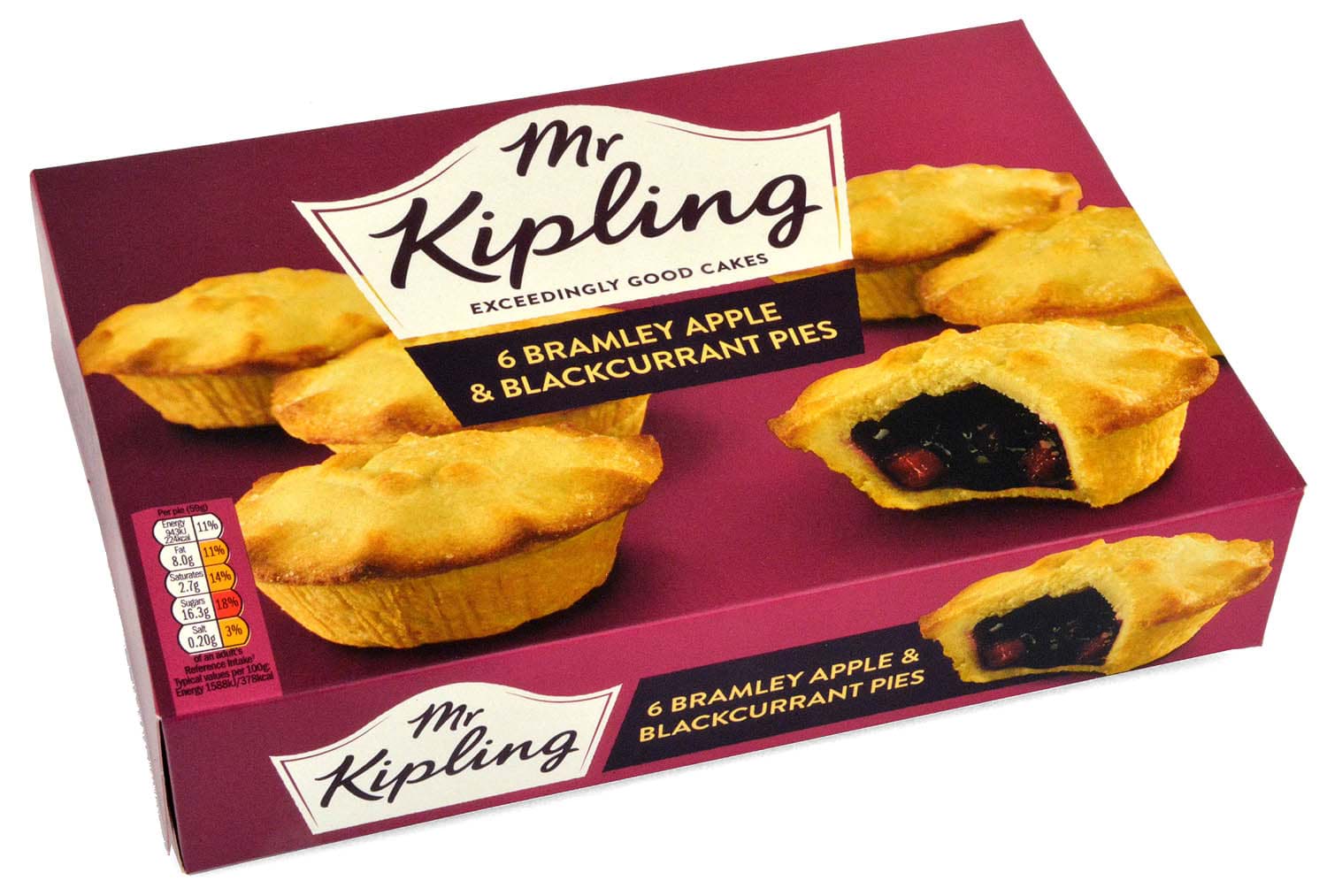 Mr. Kipling 6 Apple & Blackcurrant Pies - Apfel & schwarze Johannisbeere