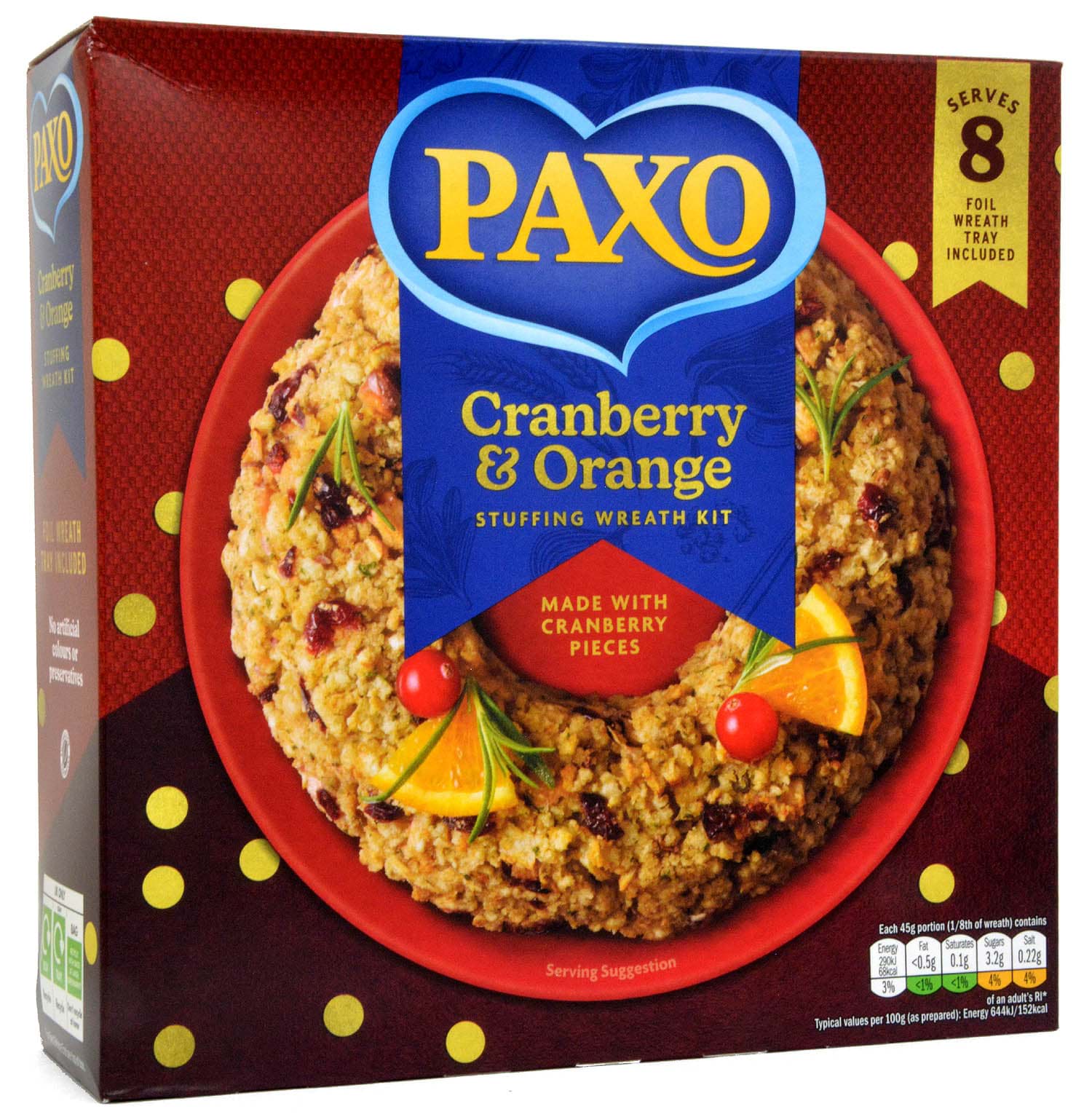 Paxo Cranberry & Orange Stuffing Wreath Kit 150g