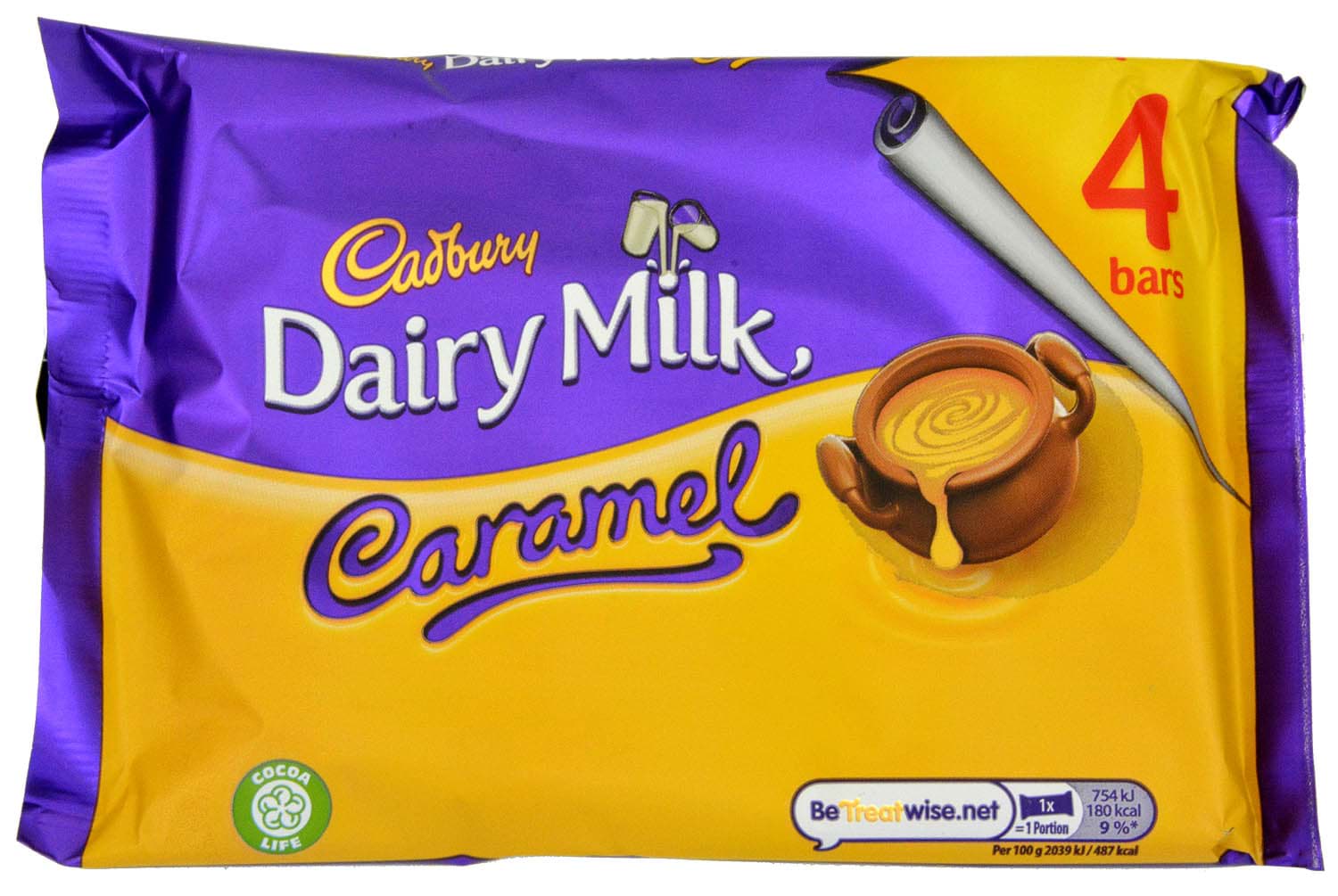 Picture of Cadbury Dairy Milk Caramel 4 Riegel 148g