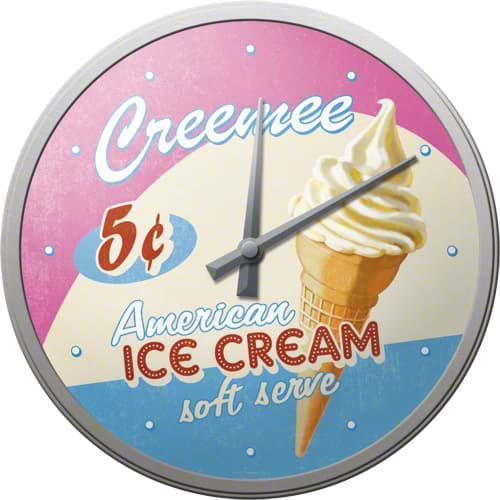 Bild von Wall Clock ´Creemee American Ice Cream´