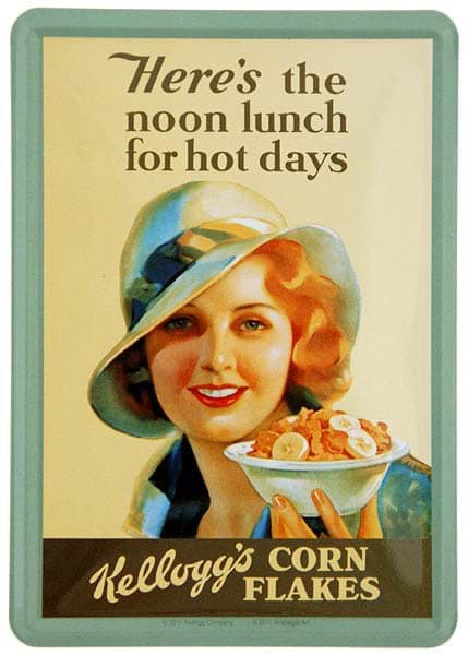 Bild von Metal Card Blechkarte ´Kellogg´s - Noon Lunch for Hot Days´