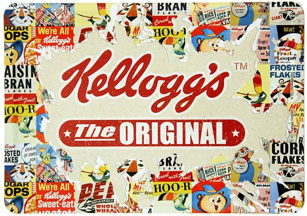 Bild von Metal Card Blechkarte ´Kellogg´s The Original´ Collage